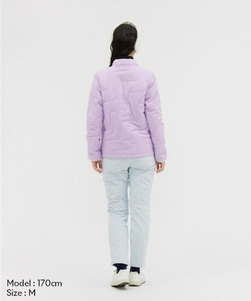le coq sportif GOLF(ルコックスポルティフゴルフ)の「【le coq sportif GOLF】撥水/ストレッチ/防風/保温パッカブル中綿ジャケット ゴルフウェア(ブルゾン・レディース・ホワイト/ネイビー/パープル/ブラック・S/M/L/XL)」の16枚目の写真