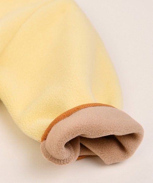 moimoln（モイモルン）の「【SOFT&】カラー配色ノーカラーフリースジャケット（ブルゾン・キッズ・ピンク/イエロー/グレー・130cm/120cm/110cm/100cm/90cm/80ｃｍ）」の17枚目の写真