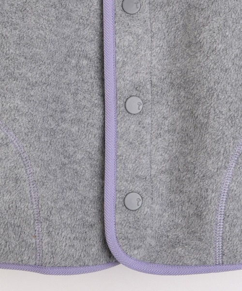 moimoln（モイモルン）の「【SOFT&】カラー配色ノーカラーフリースジャケット（ブルゾン・キッズ・ピンク/イエロー/グレー・130cm/120cm/110cm/100cm/90cm/80ｃｍ）」の21枚目の写真