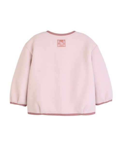 moimoln（モイモルン）の「【SOFT&】カラー配色ノーカラーフリースジャケット（ブルゾン・キッズ・ピンク/イエロー/グレー・130cm/120cm/110cm/100cm/90cm/80ｃｍ）」の14枚目の写真