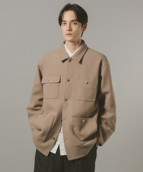 RAGEBLUE（レイジブルー）の「WOOLLYTEC COVERALL JACKET / ウーリーテックカバーオールジャケット（ブルゾン・メンズ・ベージュ/ブラウン/ブラック・SMALL/MEDIUM/LARGE）」の20枚目の写真