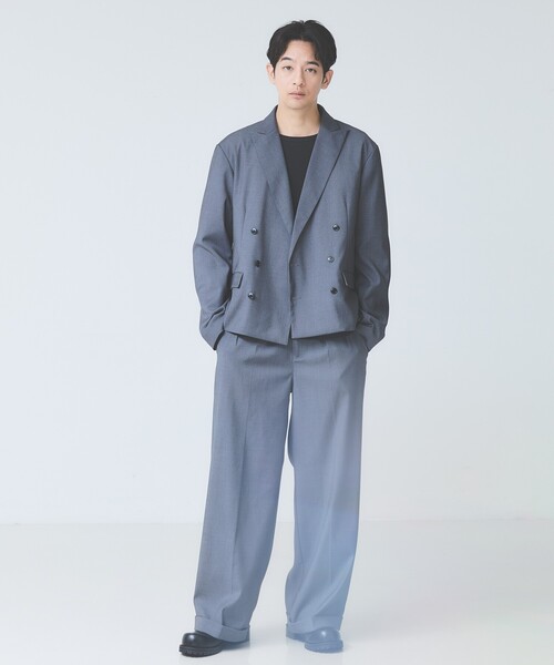 AH ABAHOUSE（エーエイチアバハウス）の「2TUCK WIDE STRAIGHT SLACKS / 2タックワイドストレートスラックス（スラックス・メンズ・チャコールグレー/ブラック/ブルー系その他・42/44/46/48）」の16枚目の写真