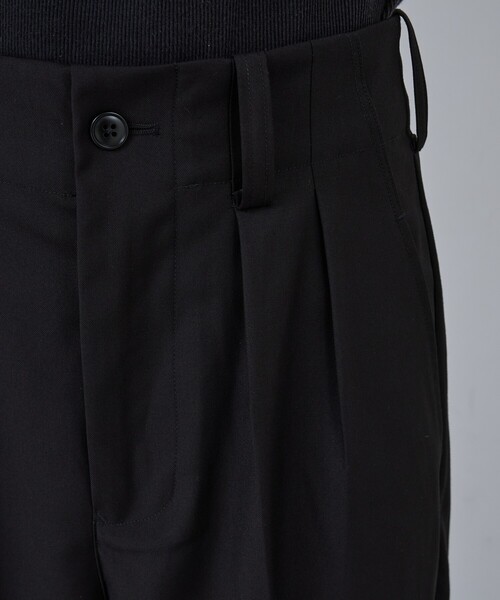 AH ABAHOUSE（エーエイチアバハウス）の「2TUCK WIDE STRAIGHT SLACKS / 2タックワイドストレートスラックス（スラックス・メンズ・チャコールグレー/ブラック/ブルー系その他・42/44/46/48）」の19枚目の写真