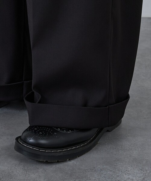 AH ABAHOUSE（エーエイチアバハウス）の「2TUCK WIDE STRAIGHT SLACKS / 2タックワイドストレートスラックス（スラックス・メンズ・チャコールグレー/ブラック/ブルー系その他・42/44/46/48）」の22枚目の写真