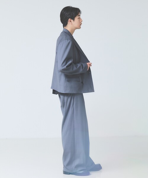 AH ABAHOUSE（エーエイチアバハウス）の「2TUCK WIDE STRAIGHT SLACKS / 2タックワイドストレートスラックス（スラックス・メンズ・チャコールグレー/ブラック/ブルー系その他・42/44/46/48）」の9枚目の写真