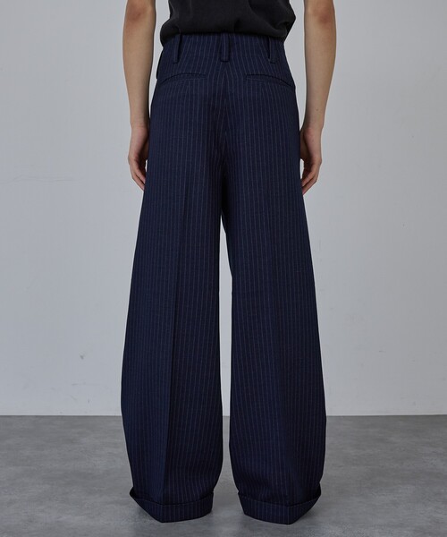 AH ABAHOUSE（エーエイチアバハウス）の「2TUCK WIDE STRAIGHT SLACKS / 2タックワイドストレートスラックス（スラックス・メンズ・チャコールグレー/ブラック/ブルー系その他・42/44/46/48）」の13枚目の写真