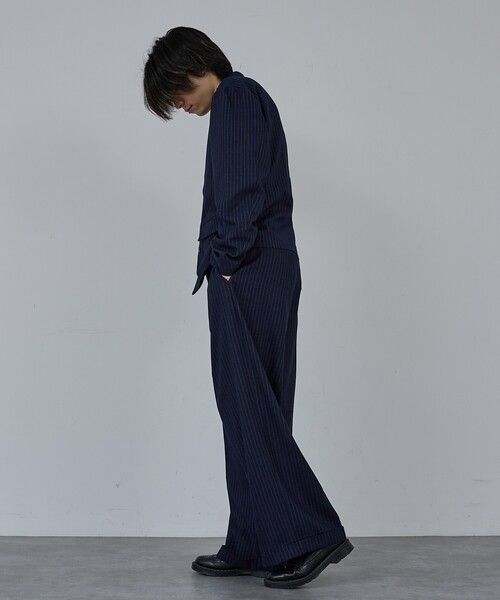 AH ABAHOUSE（エーエイチアバハウス）の「2TUCK WIDE STRAIGHT SLACKS / 2タックワイドストレートスラックス（スラックス・メンズ・チャコールグレー/ブラック/ブルー系その他・42/44/46/48）」の15枚目の写真