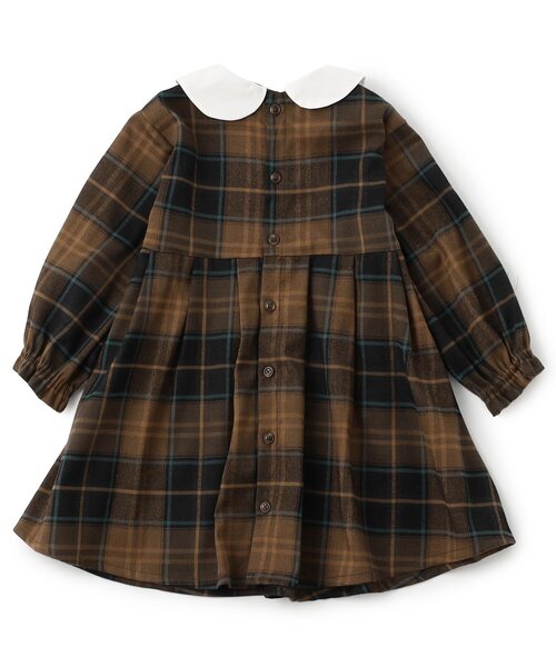 Seraph（セラフ）の「【ジュニア対応】丸襟ワンピース（ワンピース・キッズ・グレー/ブラウン・140/130/120/110/100/90/80）」の7枚目の写真