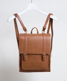 Sunny Side（サニーサイド）の「SUNNY SIDE：サニーサイド　ベルト縦型サッチェルバッグ（バックパック/リュック）」