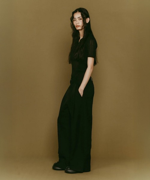 Knuth Marf（クヌースマーフ）の「front slit pants（スラックス・レディース・ブラック/ブラウン・S/XS）」の7枚目の写真