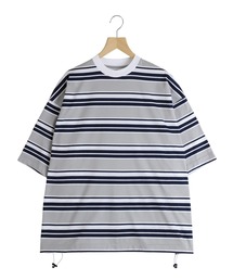 is-ness（イズネス）の「is-ness / イズネス：BALLOON BORDER T-SHIRT：31SSSH05-2-25SS[NOA]（Tシャツ/カットソー）」