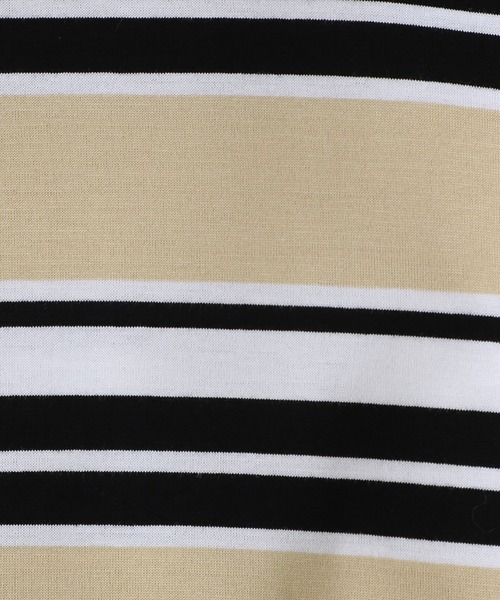 is-ness（イズネス）の「is-ness / イズネス：BALLOON BORDER T-SHIRT：31SSSH05-2-25SS[NOA]（Tシャツ/カットソー・メンズ・ベージュ系その他/グレー系その他・M/L）」の5枚目の写真