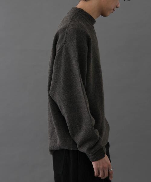 FORK&SPOON（フォークアンドスプーン）の「FORK&SPOON　Ricotta モックネックニット（ニット/セーター・メンズ・チャコールグレー/グリーン/ブラウン・4/5）」の18枚目の写真