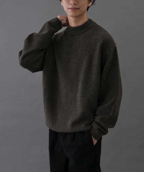 FORK&SPOON（フォークアンドスプーン）の「FORK&SPOON　Ricotta モックネックニット（ニット/セーター・メンズ・チャコールグレー/グリーン/ブラウン・4/5）」の20枚目の写真