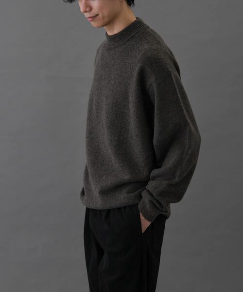 FORK&SPOON（フォークアンドスプーン）の「FORK&SPOON　Ricotta モックネックニット（ニット/セーター・メンズ・チャコールグレー/グリーン/ブラウン・4/5）」の21枚目の写真