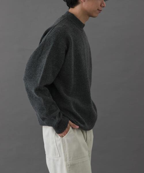 FORK&SPOON（フォークアンドスプーン）の「FORK&SPOON　Ricotta モックネックニット（ニット/セーター・メンズ・チャコールグレー/グリーン/ブラウン・4/5）」の4枚目の写真