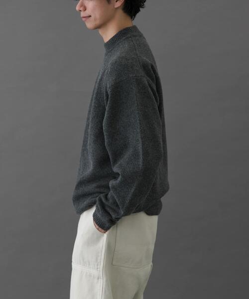 FORK&SPOON（フォークアンドスプーン）の「FORK&SPOON　Ricotta モックネックニット（ニット/セーター・メンズ・チャコールグレー/グリーン/ブラウン・4/5）」の7枚目の写真