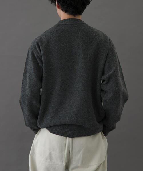 FORK&SPOON（フォークアンドスプーン）の「FORK&SPOON　Ricotta モックネックニット（ニット/セーター・メンズ・チャコールグレー/グリーン/ブラウン・4/5）」の8枚目の写真