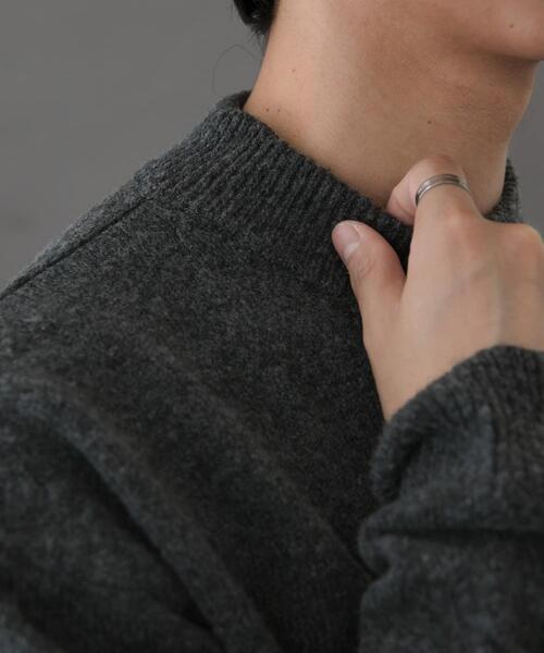 FORK&SPOON（フォークアンドスプーン）の「FORK&SPOON　Ricotta モックネックニット（ニット/セーター・メンズ・チャコールグレー/グリーン/ブラウン・4/5）」の9枚目の写真