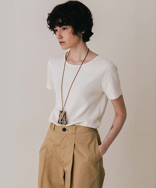 CREDONA（クレドナ）の「NORMANDY WIDE CHINO/ノルマンディーワイドチノ（チノパンツ・レディース・ブラック/ベージュ/ブラウン・0/1）」の10枚目の写真