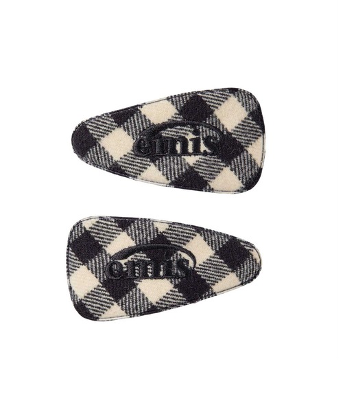 EMIS（イミス）の「CHECK WIDE HAIRPIN（バレッタ/ヘアクリップ・レディース・レッド/ブラック・FREE）」の2枚目の写真