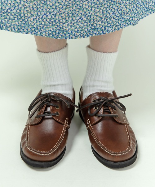 スウェード/オイルレザー デッキシューズ（モカシン/デッキシューズ