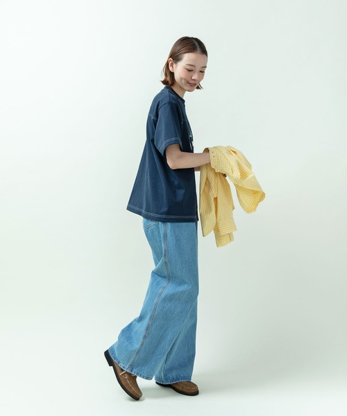 PAR ICI（パーリッシィ）の「スウェード/オイルレザー デッキシューズ（モカシン/デッキシューズ・レディース・ベージュ/ダークブラウン・37/36/38）」の19枚目の写真