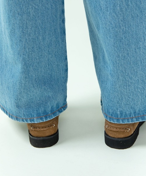 PAR ICI（パーリッシィ）の「スウェード/オイルレザー デッキシューズ（モカシン/デッキシューズ・レディース・ベージュ/ダークブラウン・37/36/38）」の14枚目の写真