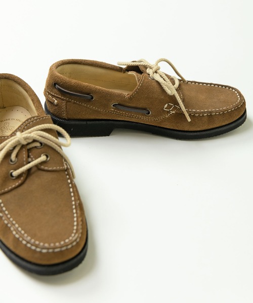 スウェード/オイルレザー デッキシューズ（モカシン/デッキシューズ