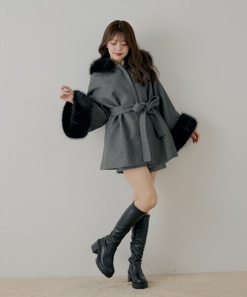 Chico（チコ）の「【REVIVAL】厚底チャンキーストレッチロングブーツ（ブーツ・レディース・ブラウン/ブラウン系その他3/ブラック/ブラック系その他3/ベージュ・SMALL/MEDIUM/LARGE）」の10枚目の写真