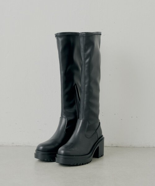 Chico（チコ）の「【REVIVAL】厚底チャンキーストレッチロングブーツ（ブーツ・レディース・ブラウン/ブラウン系その他3/ブラック/ブラック系その他3/ベージュ・SMALL/MEDIUM/LARGE）」の21枚目の写真