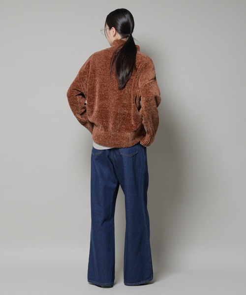 NANO universe（ナノユニバース）の「ワイドデニムパンツ（デニムパンツ・レディース・ダークネイビー/ブルー・36/38）」の14枚目の写真