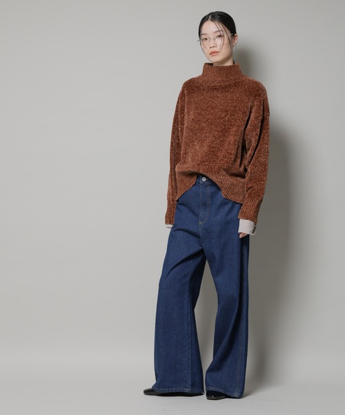 NANO universe（ナノユニバース）の「ワイドデニムパンツ（デニムパンツ・レディース・ダークネイビー/ブルー・36/38）」の15枚目の写真