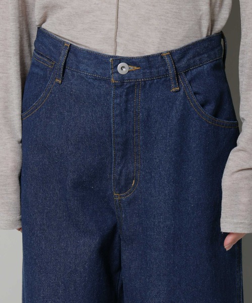 NANO universe（ナノユニバース）の「ワイドデニムパンツ（デニムパンツ・レディース・ダークネイビー/ブルー・36/38）」の9枚目の写真
