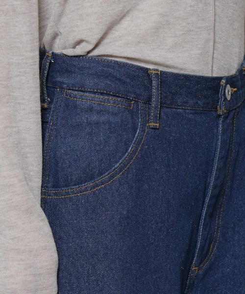 NANO universe（ナノユニバース）の「ワイドデニムパンツ（デニムパンツ・レディース・ダークネイビー/ブルー・36/38）」の10枚目の写真