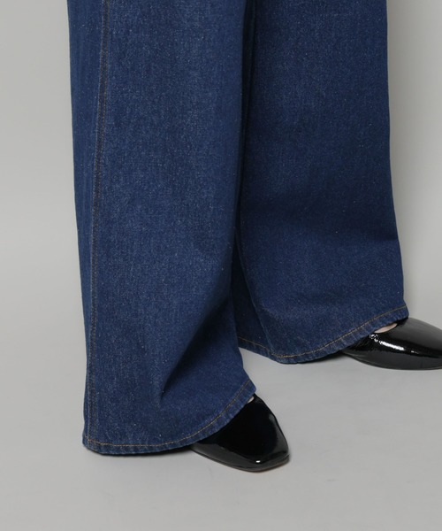 NANO universe（ナノユニバース）の「ワイドデニムパンツ（デニムパンツ・レディース・ダークネイビー/ブルー・36/38）」の11枚目の写真