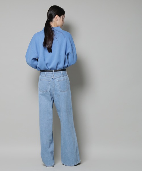 NANO universe（ナノユニバース）の「ワイドデニムパンツ（デニムパンツ・レディース・ダークネイビー/ブルー・36/38）」の7枚目の写真