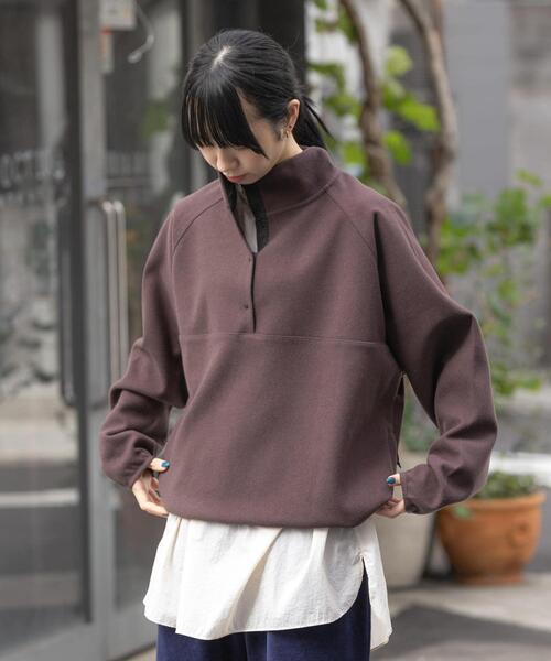 EKAL（エカル）の「ウォームドジャージスタンドプルオーバー（その他トップス・レディース・ブラウン/アイボリー/ブラック・ONE）」の18枚目の写真
