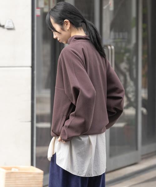 EKAL（エカル）の「ウォームドジャージスタンドプルオーバー（その他トップス・レディース・ブラウン/アイボリー/ブラック・ONE）」の19枚目の写真