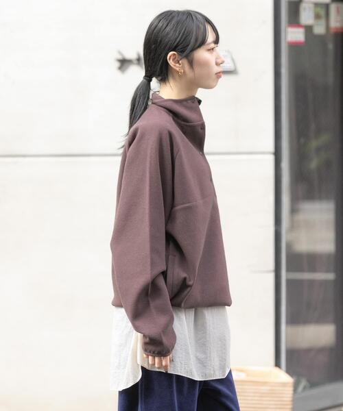 EKAL（エカル）の「ウォームドジャージスタンドプルオーバー（その他トップス・レディース・ブラウン/アイボリー/ブラック・ONE）」の12枚目の写真