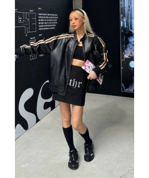 革ジャン　バイカー　シングル　ヴィンテージ ヴィンテージトラックバイカーレザージャケット - ブラック