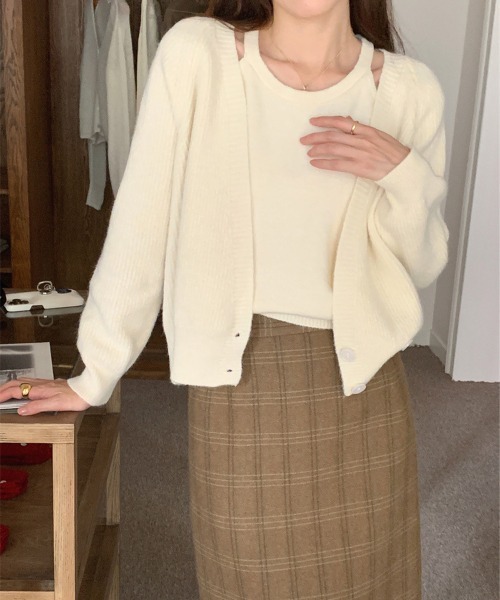 Miniministore(ミニミニストア)の「ニットトップス レディース 2点セット(ニット/セーター・レディース・ベージュ/ダークグレー/ミント・FREE)」の8枚目の写真