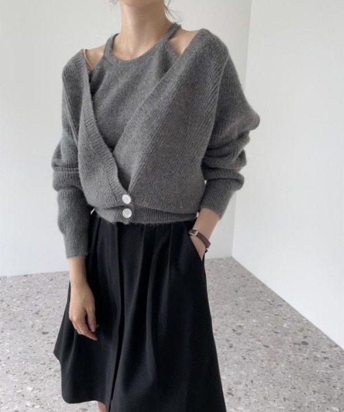 Miniministore(ミニミニストア)の「ニットトップス レディース 2点セット(ニット/セーター・レディース・ベージュ/ダークグレー/ミント・FREE)」の16枚目の写真