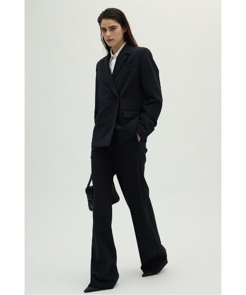 RIM.ARK（リムアーク）の「Double cloth style up PT ダブルクロススタイルアップパンツ（スラックス・レディース・ネイビー/ブラック・36/38/34）」の7枚目の写真