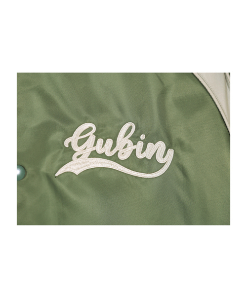 GUBIN(グビン)の「配色パターンベースボールジャケット - カーキ(その他アウター・レディース・その他・LARGE/MEDIUM)」の6枚目の写真