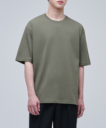 リサイクルリラックスクルーネックTシャツ[カーキグレー]