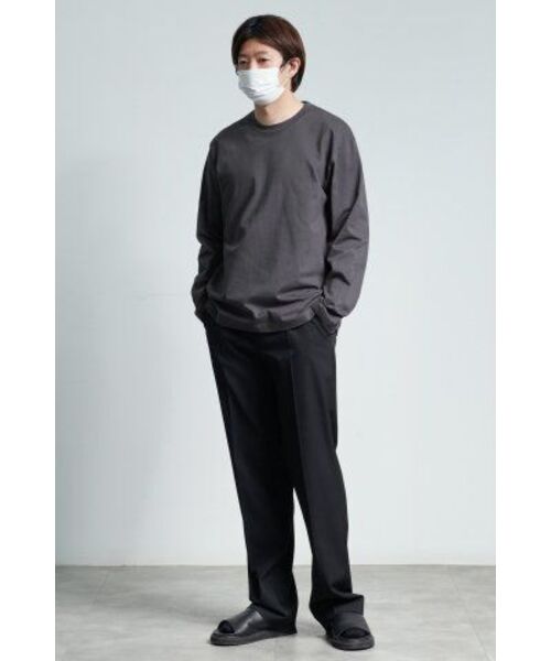 MUSINSA STANDARD（ムシンサスタンダード）の「ヘビーウェイトリラックスクルーネック長袖Tシャツ[ダークグレー]（Tシャツ/カットソー・メンズ・その他・SMALL/MEDIUM/LARGE/X-LARGE/XX-LARGE/XXX-LARGE）」の9枚目の写真