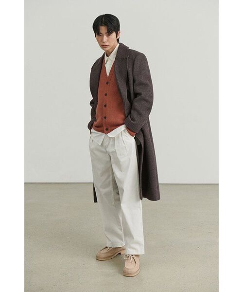 MUSINSA STANDARD（ムシンサスタンダード）の「リバースツータックワイドチノパンツ[クリーム]（その他パンツ・メンズ・その他・27/30/29/42）」の19枚目の写真