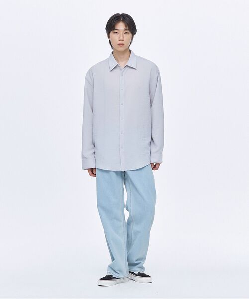 MUSINSA STANDARD（ムシンサスタンダード）の「ワイドデニムパンツ[ブリーチ]（デニムパンツ・メンズ・その他・26/27/28/29/30/31/32/33/34/36/38/40/42）」の3枚目の写真