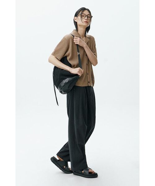 TRIP LE SENS(トリップ ル センス)の「ウォッシャブルクルーズハーフニットシャツ_ネイビー(シャツ/ブラウス・レディース・その他・FREE)」の2枚目の写真